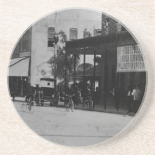 Dessous De Verre En Grès Piétons, cyclistes, et cheval-chariots