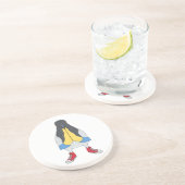Dessous De Verre En Grès Pigeon avec chaussures (Côté)