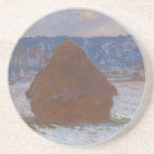 Dessous De Verre En Grès Pile de blé (Effet de neige, Jour couvert) (1890-9
