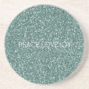 Dessous De Verre En Grès Pine Green Glitter