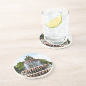 Dessous De Verre En Grès Pineapple Fountain à Charleston (Côté)