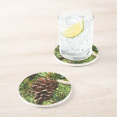 Dessous De Verre En Grès Pinecone pendant le sun. (Côté)