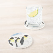 Dessous De Verre En Grès Pingouins (Côté)