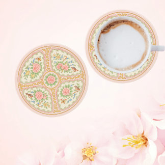 Dessous De Verre En Grès Pink Antique Rose Sandstone Coaster