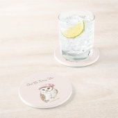 Dessous De Verre En Grès Pink Beret Brown White Owl Be Seeing You (Côté)