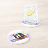 Dessous De Verre En Grès Pink flamingo joy love (Côté)