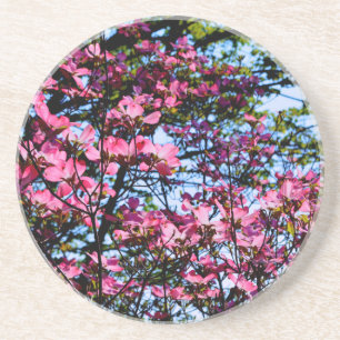 Dessous De Verre En Grès Pink flowering Dogwood tree