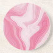 Dessous De Verre En Grès Pink Marble Swirl Pattern – Aesthetic Abstract (Devant)