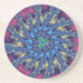 Dessous De Verre En Grès Pink Seafoam Burn (Devant)