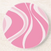Dessous De Verre En Grès Pink Waves Coaster (Devant)