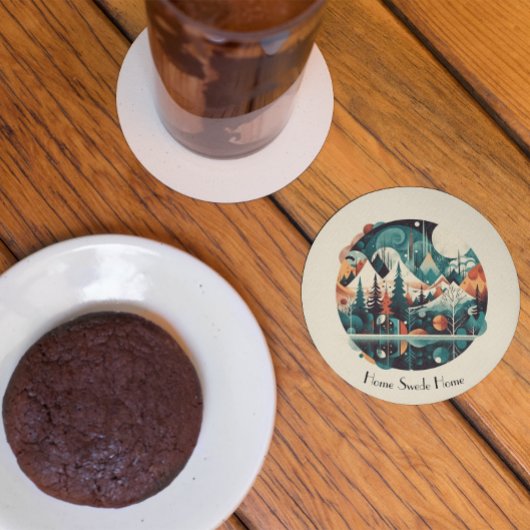 Dessous De Verre En Grès Pins nordiques & Pics, coutume