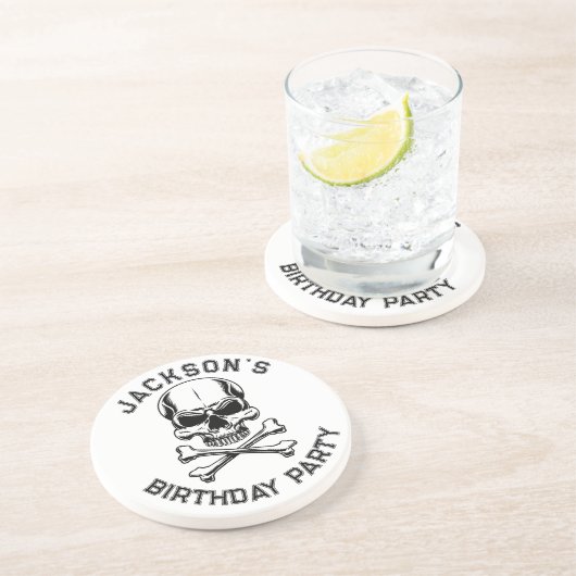 Dessous De Verre En Grès Pirate Party (Côté)