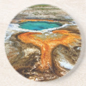 Dessous De Verre En Grès Piscine de courant ascendant de Yellowstone (Devant)