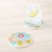 Dessous De Verre En Grès Piscine fille en bikini plage d'été (Côté)