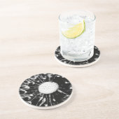 Dessous De Verre En Grès pissenlit noir (Côté)