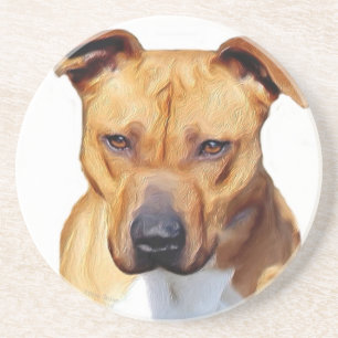 Dessous De Verre En Grès Pitbull Terrier