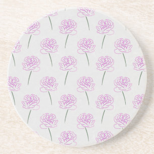 Dessous De Verre En Grès pivoines roses