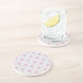 Dessous De Verre En Grès pivoines roses (Côté)