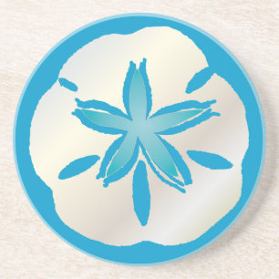 Dessous De Verre En Grès PixDezines étoile de mer/ aquamarin naturel