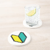 Dessous De Verre En Grès Pixel 8 bits Wakaba / Mark Shoshinsha (Côté)