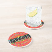 Dessous De Verre En Grès Pizza Beverage Coaster (Côté)