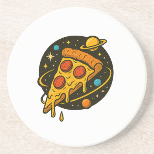 Dessous De Verre En Grès Pizza Galaxy - tranche cosmique de saveur