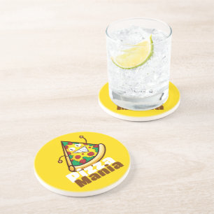 Dessous De Verre En Grès Pizza Mania sur mesure