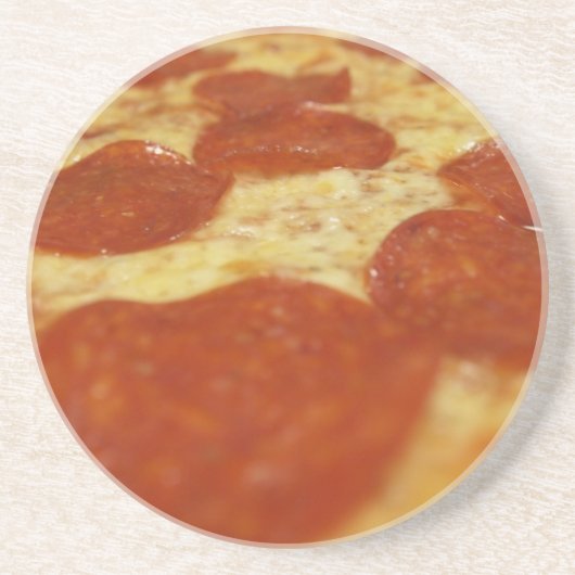 Dessous De Verre En Grès pizza pepperoni (Devant)