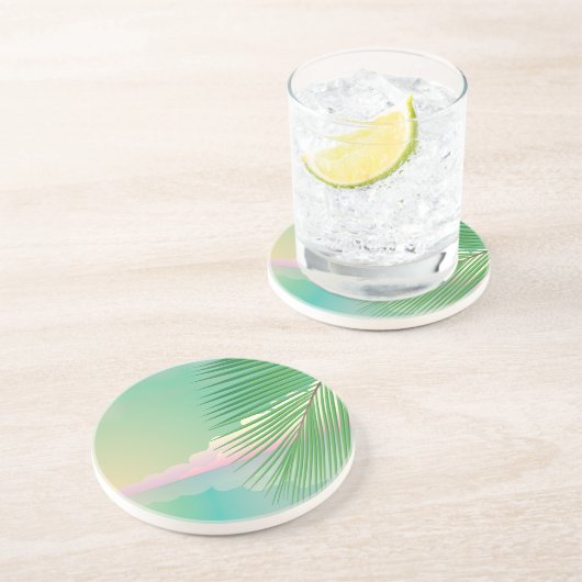 Dessous De Verre En Grès Plage (Côté)