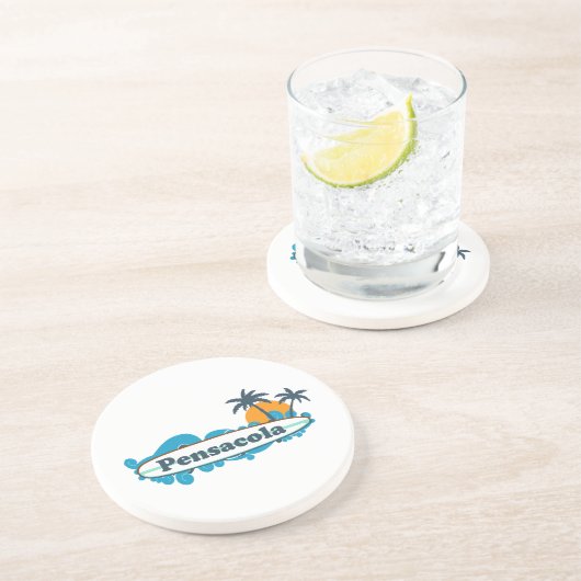 Dessous De Verre En Grès Plage de Pensacola (Côté)