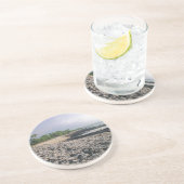 Dessous De Verre En Grès Plage de sable noir à Hawaii (Côté)