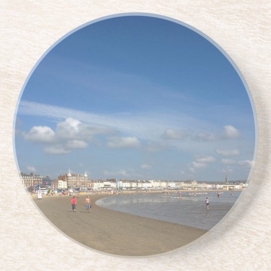 Dessous De Verre En Grès Plage de Weymouth (Devant)