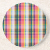 Dessous De Verre En Grès Plaid écossais abstrait (Devant)