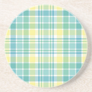 Dessous De Verre En Grès Plaid en pastel