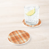 Dessous De Verre En Grès Plaid orange (Côté)