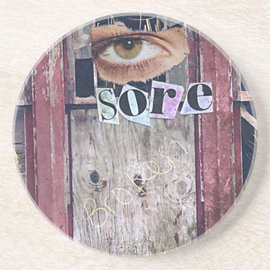 Dessous De Verre En Grès plaie pour les yeux (Devant)