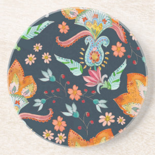 Dessous De Verre En Grès Plaisir floral : Aquarelle texture de fleurs