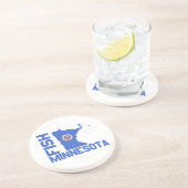 Dessous De Verre En Grès Plan de l'État du Minnesota de Poisson (Côté)