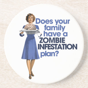 Dessous De Verre En Grès Plan d'infestation zombie