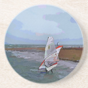 DESSOUS DE VERRE EN GRÈS PLANCHE À VOILE