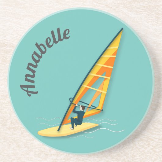 Dessous De Verre En Grès Planche à voile (Devant)