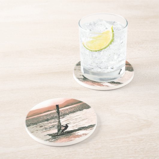 DESSOUS DE VERRE EN GRÈS PLANCHE À VOILE (Côté)