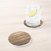 Dessous De Verre En Grès Planches foncées patinées (Côté)