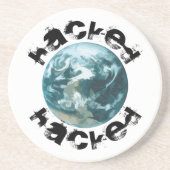 Dessous De Verre En Grès planète Terre piratée (Devant)