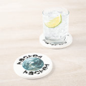 Dessous De Verre En Grès planète Terre piratée (Côté)