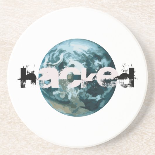 Dessous De Verre En Grès planète Terre piratée (Devant)