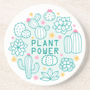 Dessous De Verre En Grès Plantes et fleurs