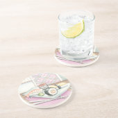 Dessous De Verre En Grès Plaque de sushi assorté avec baguettes (Côté)