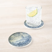 Dessous De Verre En Grès Plaque hollandaise Blue Delft (Côté)