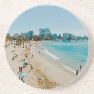 Dessous De Verre En Grès Playa San Juan - Alicante - Espagne